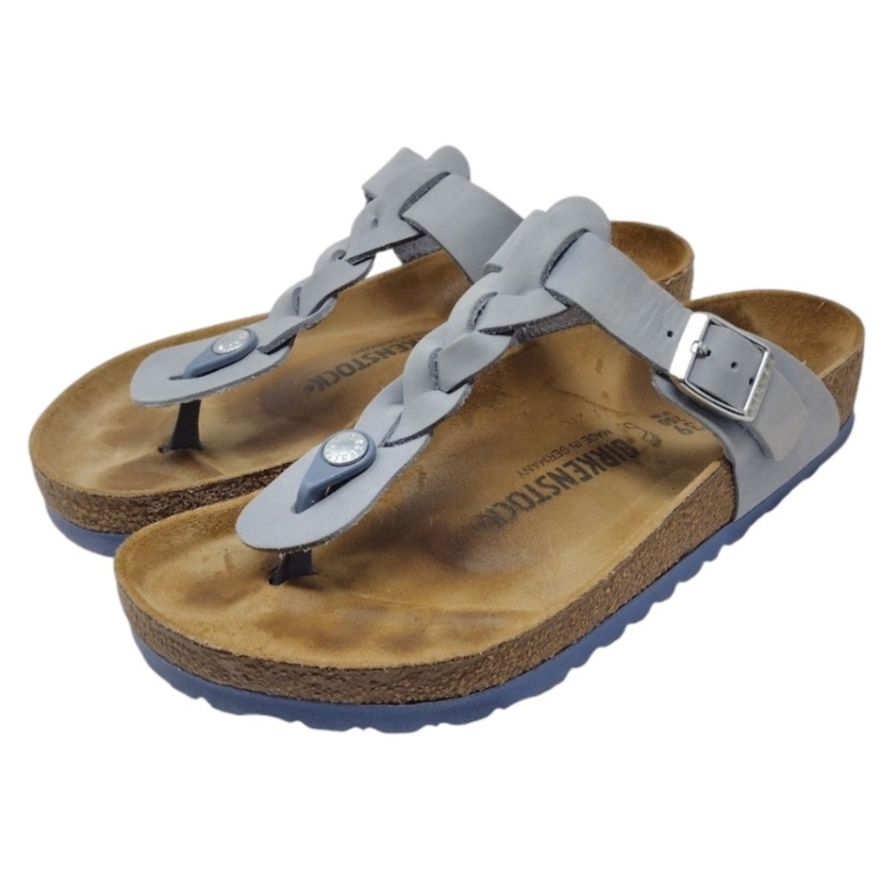 Birkenstock Dusty Blue Gizeh Braided Sandals- Sz 8 - Picture 2 of 6